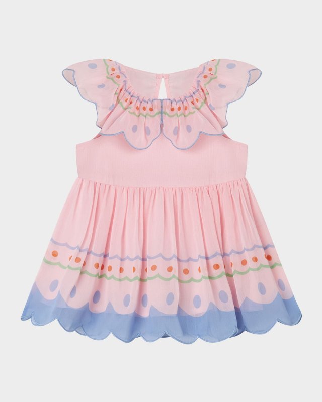 Girl's Ruffle Butterfly Georgette Dress, Size 12M-36